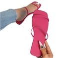 thumbnail image 4 of Anuirheih Clearance Slip on Sandals Women,Women's Flat Shoes Ladies Beach Sandals Summer Non-Slip Causal Slippers(Hot Pink), 4 of 7