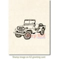 thumbnail image 3 of Deep Red Stamps Vintage Military Jeep, 3 of 5