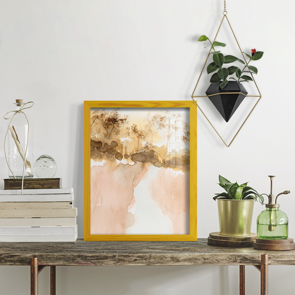 Sun Kissed Earth I - Framed Print w/glass - Sunflower Yellow
