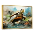 thumbnail image 2 of Designart "Modern Marine Turtle Illustration" Animals Turtle Floater Framed Canvas Prints, 2 of 5