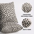 thumbnail image 5 of Black Cream Polka Dot Throw Pillow Covers 18x18 Rustic Boho Style Decorative Pillow Cases Set of 2 Outdoor Farmhouse Decoration for Sofa Couch Bed, 5 of 6