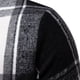 thumbnail image 4 of Blusa y camisa de manga larga con cuello vuelto para hombre, blusa informal a cuadros con botones y cuello vuelto, blusa de manga larga para hombre, 4 of 8