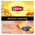 thumbnail image 2 of Lipton Black Tea Peach Mango, Pyramid Tea Bags, 20ct Pack of 4, Flavored Black Tea, 2 of 6