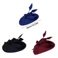 thumbnail image 3 of Vintage Fascinator Hat Women Wedding Fascinator Headband Vintage Pillbox Hat for Bridal Showers Church Daily Wear royal blue, 3 of 4