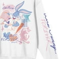 thumbnail image 3 of Looney Tunes Lola & Bugs Bunny Always Forever Crew Neck Long Sleeve White Adult Sweatshirt, 3 of 4