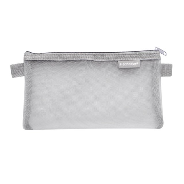 Bolsa de lona con cremallera Ozmmyan para manualidades, neceser de lona con cremallera, neceser de lona, neceser de viaje multiusos, estuche para lápices y bolígrafos, color gris. Excelentes ofertas