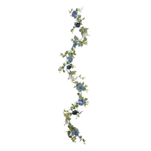 Artificial Eucalyptus Daisy Vine With Butterfly, 1.9M Long Simulation Ivy Leaf Garland For Home Spring Decor, Decorative Hanging Vines For Wall, Shelf, Garden, Wedding, Party