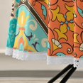 thumbnail image 5 of SKYSONIC Ethnic Tribal Talavera Round Tablecloth 60inch Indoor Wrinkle Free, Ottoman Motifs Circular Lace Table Cover Washable for Kitchen Party BBQ Dining Decor, 5 of 7