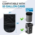 thumbnail image 5 of 55 Gallon Trash Bags,1.5 Mil-37"x 56" W/Ties Black Large Heavy Duty Garbage Bags For Outdoor, Yard Work, Lawn & Leaf Bags 30 Count, 5 of 7