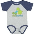 thumbnail image 3 of Inktastic Dinosaur Little Brother Green Boys Baby Bodysuit, 3 of 5