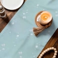 thumbnail image 3 of Coastal Turtle Table Runner 70 Inches, Nautical Eucalyptus Leaves Coral Seaweed Bed Runner Dresser Scarves Tabletop for Indoor Outdoor Parties/Ceremony/Banquet, 13" x 70", 3 of 9