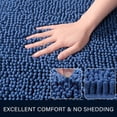 thumbnail image 2 of Alfombra de baño LOCHAS Luxury Shaggy de 60 x 110 cm, color azul, 2 of 6