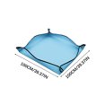 thumbnail image 3 of Ovzne Plant Repotting Mat PVC Oxford Gardening Mats Copper Buckle Changing Mat Succulent Potting Planting Mixing Dirt Mat Potting Soil Plants Mat Indoor Garden Tools (100*100cm/40*40in, Blue), 3 of 6