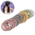 thumbnail image 2 of WEUVEB Hair Ties Assorted Color Plastic 100Pcs 1.6x1.6x0.08In, 2 of 8