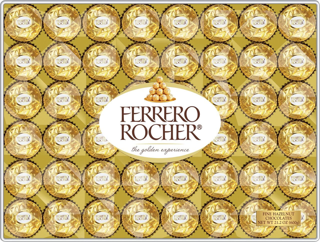 Ferrero Rocher Fine Hazelnut Chocolates, 21.2 Oz, 48 Count