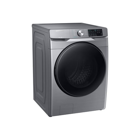 Samsung - 4.5 cu. ft. High Efficiency Stackable Front Load Washer with Steam - Platinum