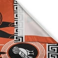 thumbnail image 3 of Ambesonne Retro Kitchen Curtains, Historical, 55"x39", Orange Black White, 3 of 3