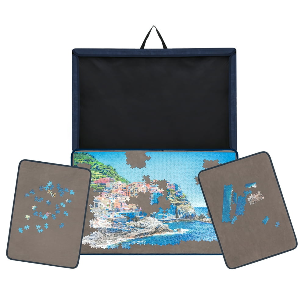 Becko US Jigsaw Puzzle Board with Trays & Cover Portable Puzzle Case