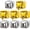gold and silver, variant on Jiibva White Cube Dice Aluminum Film Party Balloons for Casino Theme Parties