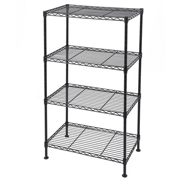 Zimtown 4-Shelf Adjustable Storage Shelves, Wire Shelving Unit for Kitchen Garage Living Room Bedroom, 20"L x 12"W x 31"H