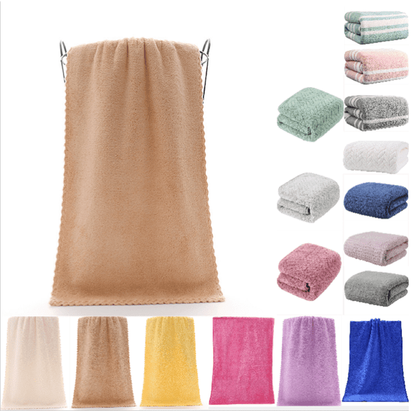 TACILIP Luxury Bath Towels All Cotton Soft Thick Absorbent QuicklyDry Home Gym Pool Yoga Hotel Shower Small Towel for Bathroom, Face Towels 13.38×29.9 inch