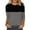 #1 Gray, variant on Awdenio Womens Spring Shirts Ladies Fashion Printed T-shirt Mid-length 3/4 Sleeves Blouse Round Neck Casual Tops