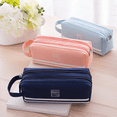 thumbnail image 5 of Large Capacity Pencil Case 2 Compartment Foldable Design With Zipper Handle Pouch Pen Bag, 5 of 5