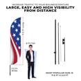 thumbnail image 3 of American Flag Feather Flag (11.5feetX2.5feet) by DreamController for Business Outside with optional add-on Pole(15Feet) and Groundspike | Custom Swooper Flag | Made in USA, 3 of 6