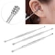 thumbnail image 5 of Kit de herramientas de limpieza de oídos, cuchara para recoger cera de los oídos, espiral de acero inoxidable, doble punta, 3 uds., 5 of 8