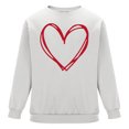 thumbnail image 6 of Xuniizn Mens Sweatshirts, Valentine's Day Heart Print Casual Loose Long Sleeve Shirts, Plus Size Soft Cozy Breathable Pullover Sweatshirt, S-3XL, 6 of 6