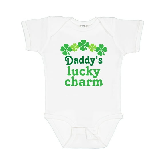 Inktastic Daddys Lucky Charm St Patricks Boys or Girls Baby Bodysuit