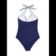 thumbnail image 4 of Trajes de Baño de una Pieza con Control de Abdomen para Mujer, Trajes de Baño Push Up con Cuello Halter Azul y Rayas XL, 4 of 8
