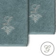 thumbnail image 2 of Authentic Hotel and Spa  100% Turkish Cotton Monica 2PC Embellished Washcloth Set Teal G, 2 of 3