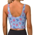 thumbnail image 4 of Goofa Strawberry And Flowers Printed Sports Bras for Women, High Impact Running Bra Workout Crop Tank Tops Longline Sports Bra Push up-Small, 4 of 9