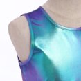 thumbnail image 4 of IDOPIP Girl Shiny Metallic Dress Toddler Holographic Skater Dress Metallic Music Festivals Birthday 80s Sparkly Outfits Kids Alien Halloween 90s Prom Swing Skater Dress 7-8 Years Blue White, 4 of 8