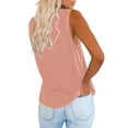 thumbnail image 3 of Women's Summer Sleeveless v Neck Tank Tops Summer Plus Size Vest Tops Solid Color Camisole Undershirt Blouses, 3 of 5