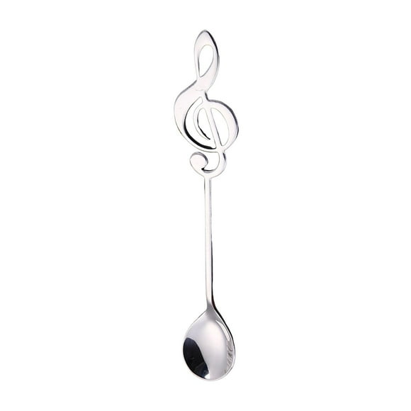 Tableware for Enthusiasts Stainless Steel Music Spoon Idea and Coffee Spoon Set for Coffee Lovers