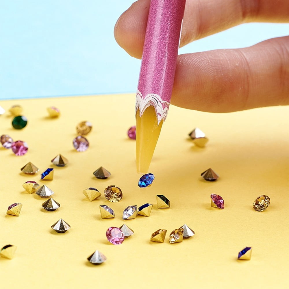 Rhinestone Picking Pencils Mixed Color 6~7.5mm 8.5 inch(216mm)