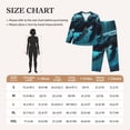 thumbnail image 4 of Daiia Vintage Blue Pattern Whale for Women's Long-Sleeved Pajama Set – Soft & Comfortable Sleepwear Button-Up Pajamas Cozy Lounge Wear-X-Large, 4 of 7