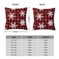 thumbnail image 4 of YFYANG Square Decorative Throw Pillow Case (Without Pillow Insert), Christmas Snowflake Plaid Bedroom Sofa Car Cushion Cover, 18"x18", 4 of 9