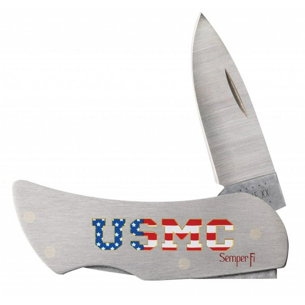 Case xx Stainless Steel USMC Marines Executive Lockback Semper Fi