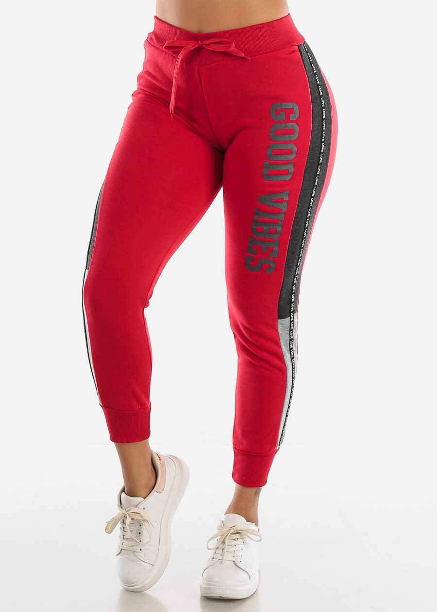 Red Fleece Casual Womens Juniors High 