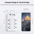 thumbnail image 4 of LAICAIW 9-in-1 Surge Protector Surge Protector Multi Plug Outlets Surge Protector with USB Power Strip Wall Adapter 9-in-1 Surge Protector 6-Outlet Extender with 2 USB & 1 USB-C Ports Power Strip Mul, 4 of 6