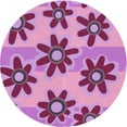 thumbnail image 1 of Ahgly Tapis Rond Lavable en Machine Intérieur Transitionnel Violet Violet, 8 Pieds Rond, 1 of 7