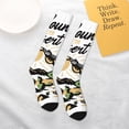 thumbnail image 4 of Daiia Sports Socks Cowboy Playing Guitar Printed Novelty Crew Socks for Men Women Knee High Socks Cotton Socks Soft & Breathable Support Unisex Socks, 4 of 9