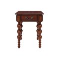 thumbnail image 5 of Hassch Farmhouse Wooden Side Table with Storage Drawer, Accent Table with Turned Spindle Legs, Small Nightstand for Living Room or Bedroom, Walnut Finish, 5 of 8