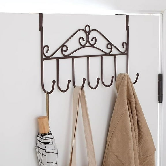 LQQBOX Door Hanger Hook, Over The Door Hooks, Over Door Towel Rack for Bathroom, Over Door Coat Hanger Organizer, Back of Door Hooks for Hanging Clothes
