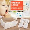 Cosyitems 10Pcs Safety Locks No Drill L Shape Cabinet Locks Baby Proofing Cabinet Locks, Designed for Toddlers Kids Baby Safety, By Cosyitems
