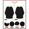 thumbnail image 3 of Chase Secret Women Crewneck Tops Waffle Knit Long Sleeve Shirts Casual Loose Solid Color Tunic Tops Lightweight Pullover, 3 of 6