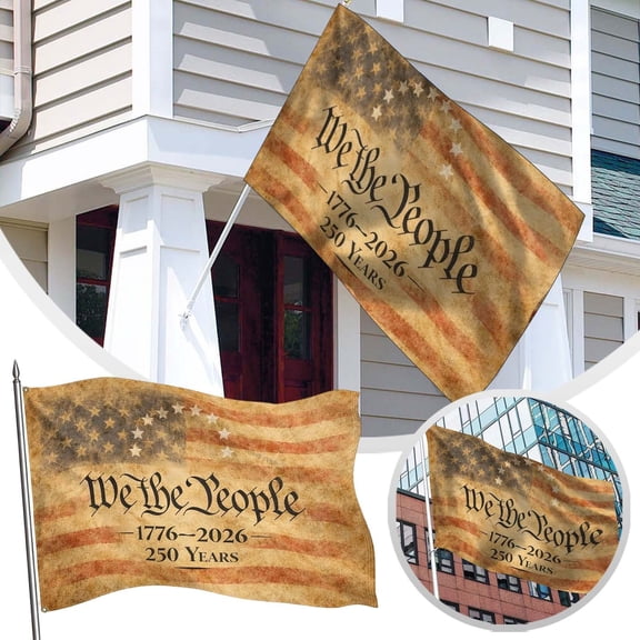 America 250 Flag – 250th Anniversary USA Double Sided 3-Ply Outdoor Flag, We The People 1776-2026 Patriotic Yard & House Banner for 4th of July Home Decor